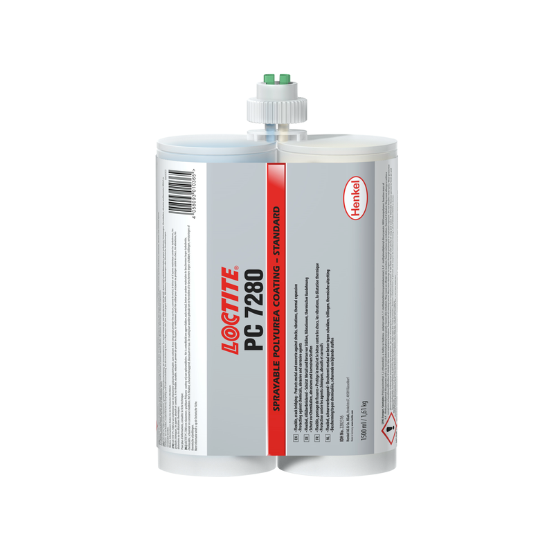 LOCTITE PC 7280 EPIG RECUB. POLIUREA PULVERIZABLE NEGRO Cartucho doble 1,5 l