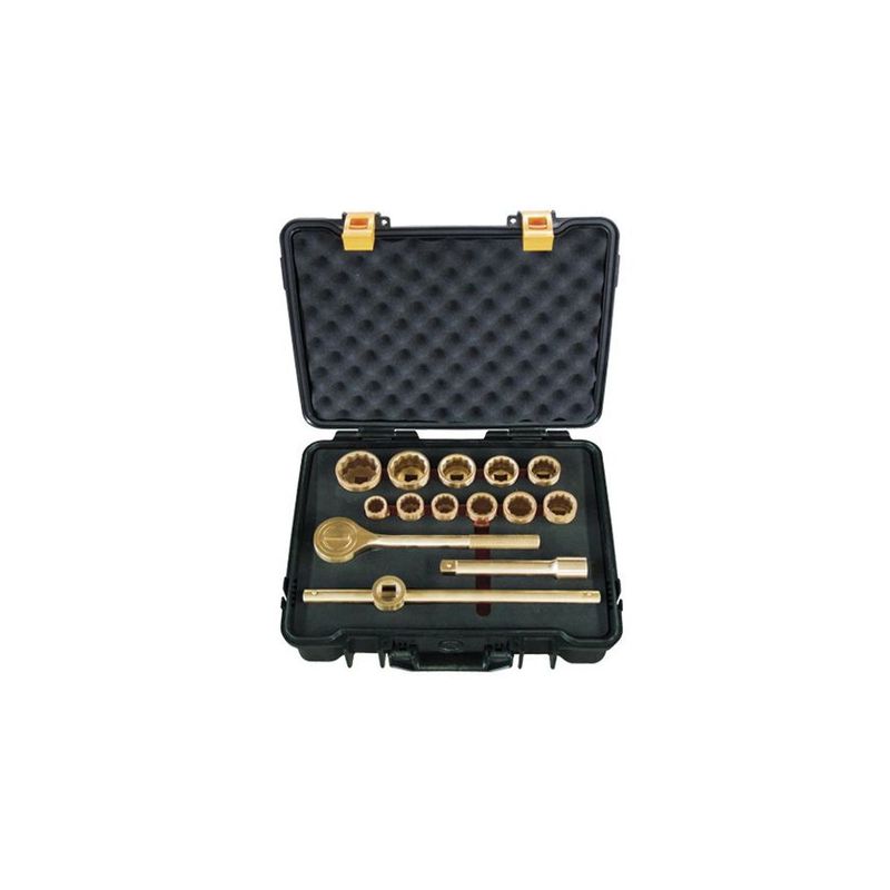 JUEGO LLAVES VASO 3/4&quot; 14 PIEZAS AL-BR