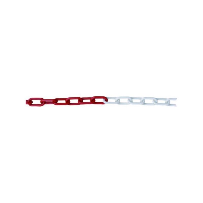 CADENA PLASTICO BLANCO/ROJO 6 MM. 25MT.1126