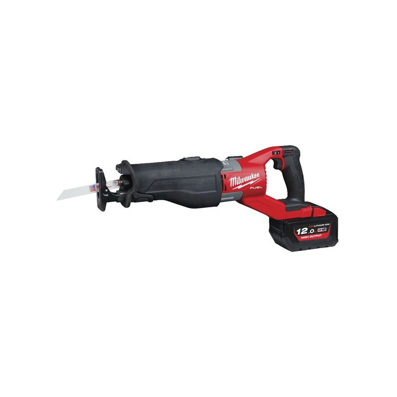 M18FSX-121C Sierra de sable M18 FUEL™ SUPER SAWZALL™, carrera 32mm, 0-3000cpm, FIXTEC™. Se suministra con 1 batería HIGH OUTPUT™ M18HB12 y cargador rápido M12-18FC, en kitbox