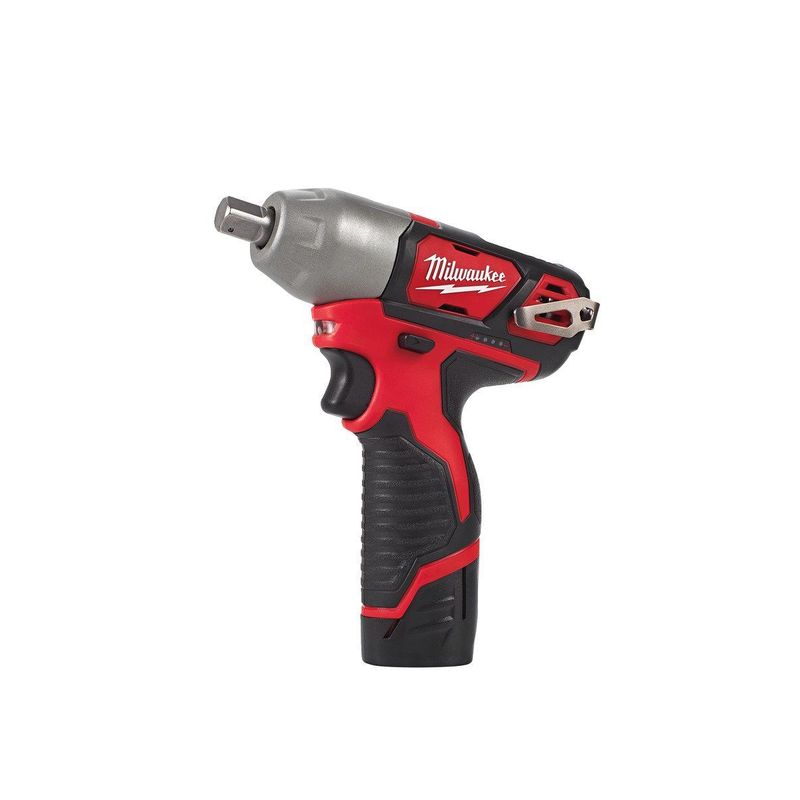 M12BIW12-202C Llave de impacto subcompacta M12™, recepción 1/2&quot; con pin de retención, máximo par de apriete 138Nm. Se suministra con 2 baterías M12B2 y cargador C12C, en kitbox