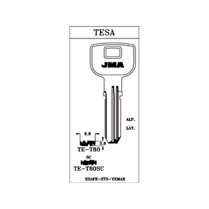 LLAVE EN BRUTO PUNTOS TE-T80  