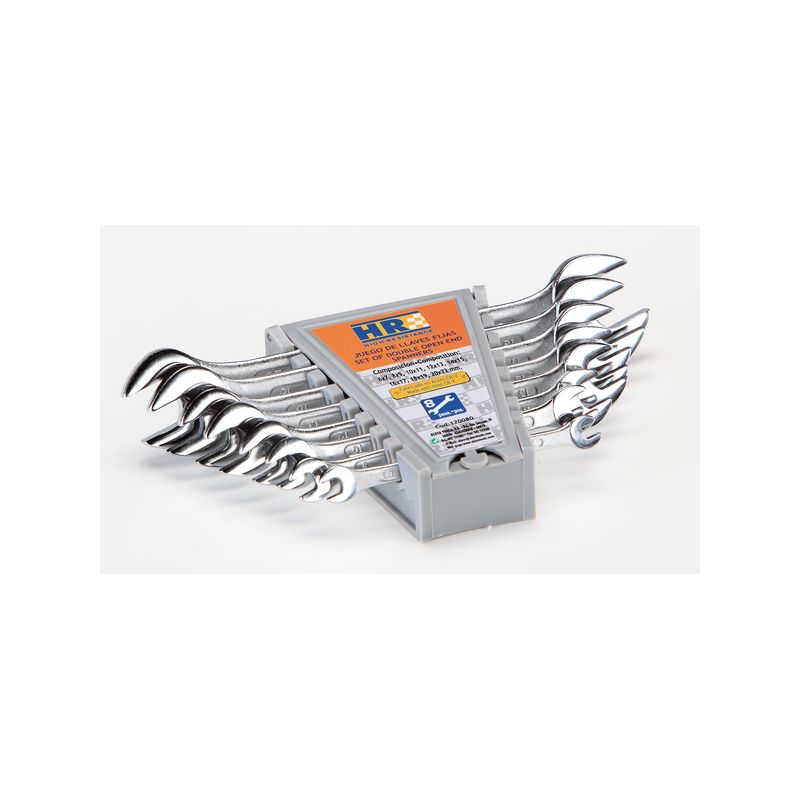JUEGO 8 LLAVES FIJAS HR 6X7 A 20X22 MM