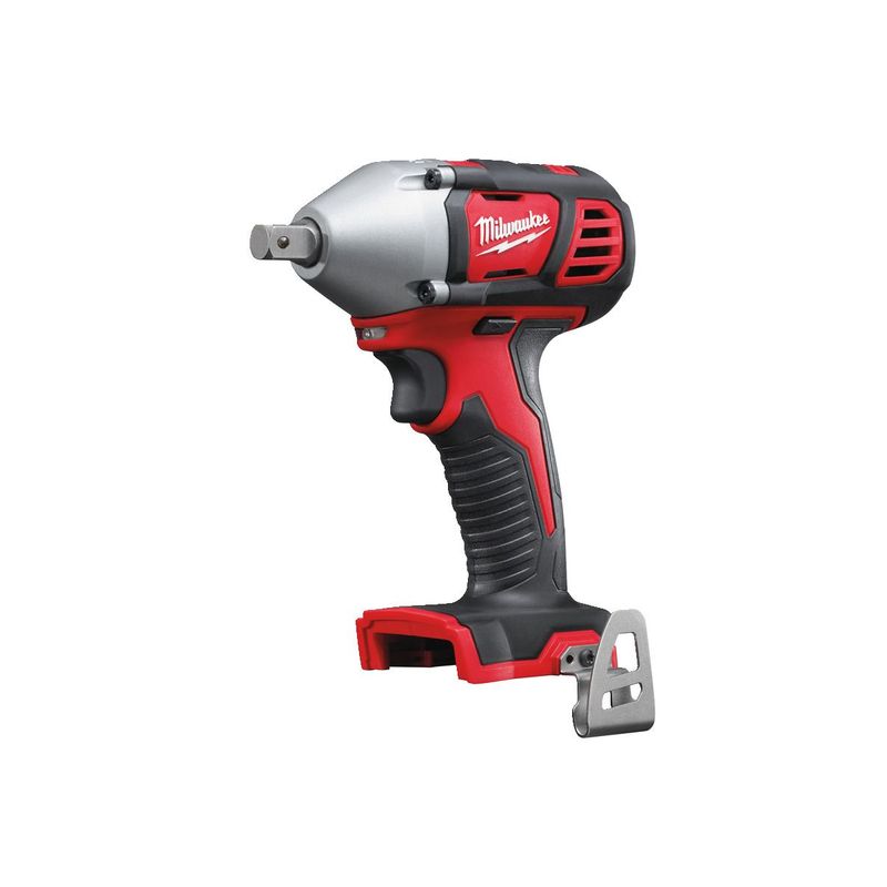 M18BIW12-0 Llave de impacto compacta M18™, recepción 1/2&quot; con pin de retención, máximo par de apriete 240Nm. Se suministra en versión cero, sin baterías ni cargador