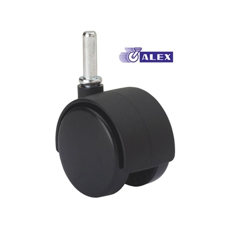 RUEDA GIR 040MM 1.0441 ESPIGA 06x24MM 020KG NEG DK NEGRO ALE
