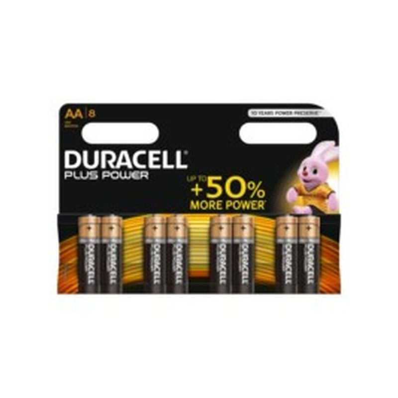 PILA ALCALINA LR06 AA 1,5V POWER PLUS DURACELL 8 PZ         