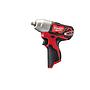 M12BIW38-0 Llave de impacto subcompacta M12™, recepción 3/8" con anillo de fricción, máximo par de apriete 135Nm. Se suministra en versión cero, sin baterías ni cargador